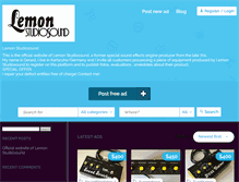 Tablet Screenshot of lemonstudiosound.com